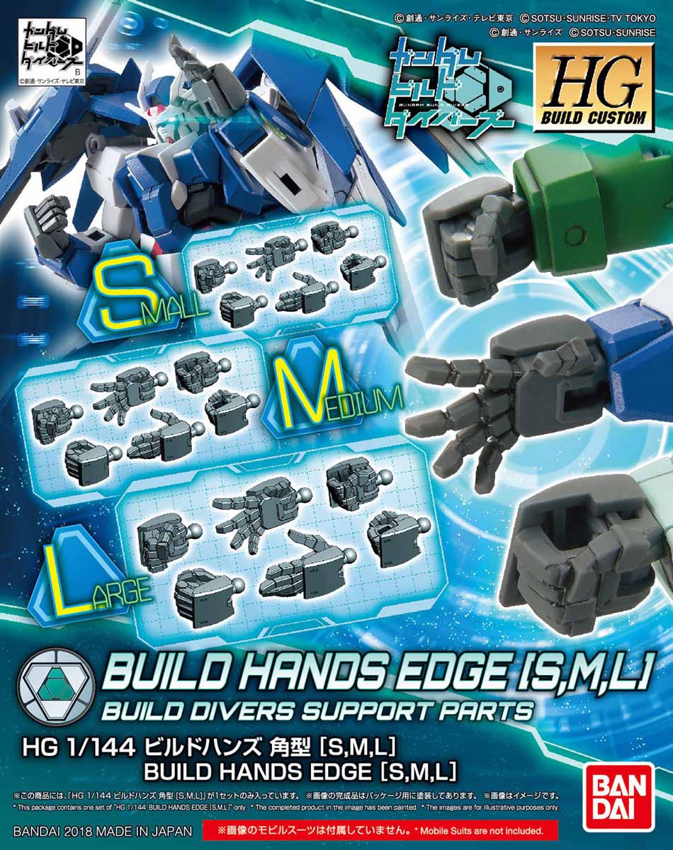 1/144 HGBC Build Hands (Kaku) SML (Provisional)