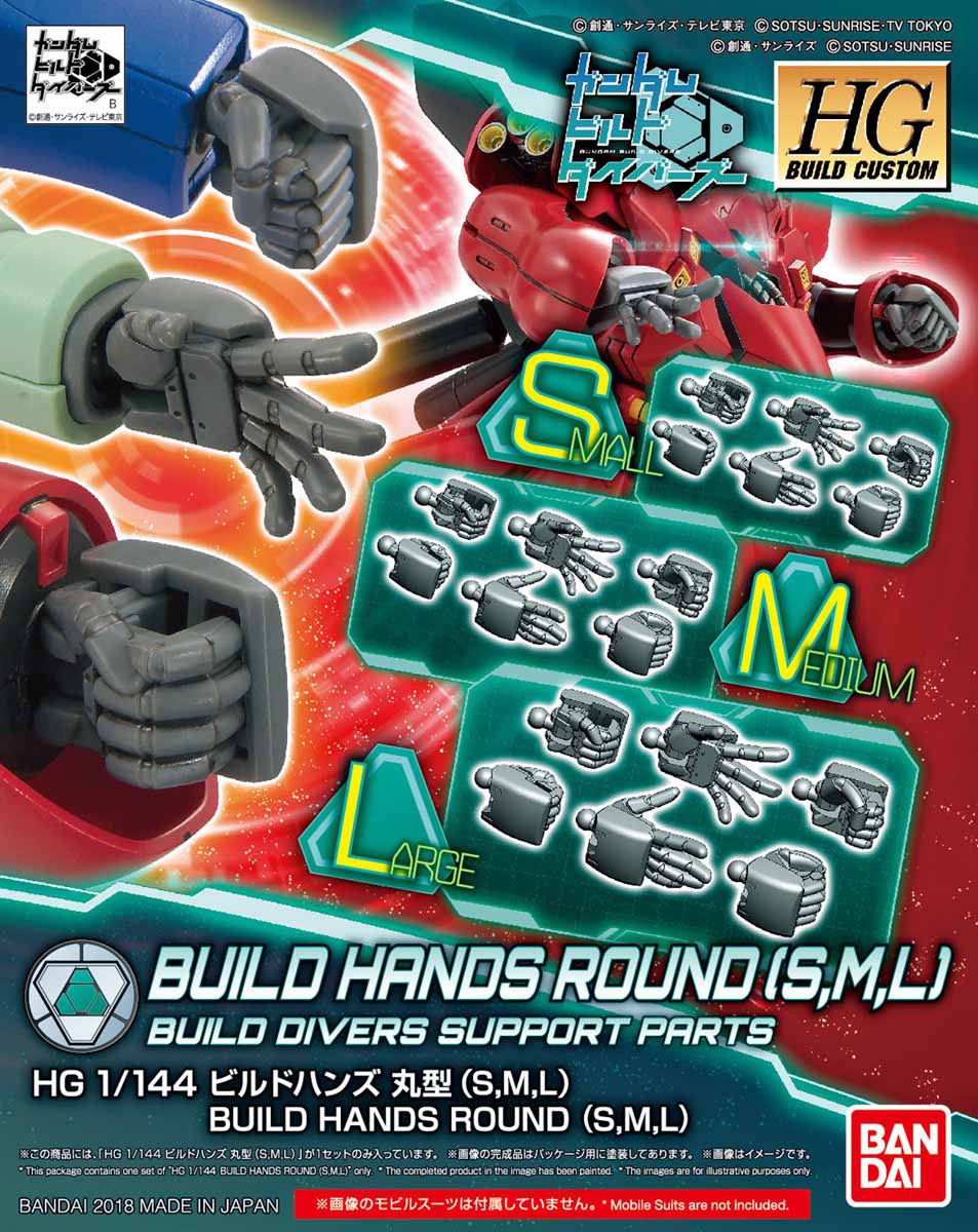 1/144 HGBC Build Hands (Maru) SML (Provisional)
