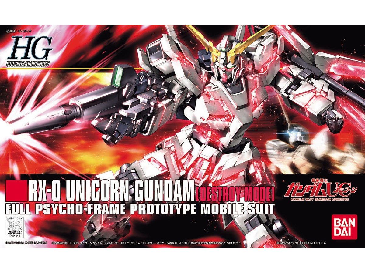 1/144 HGUC RX-0 Unicorn Gundam Destroy Mode